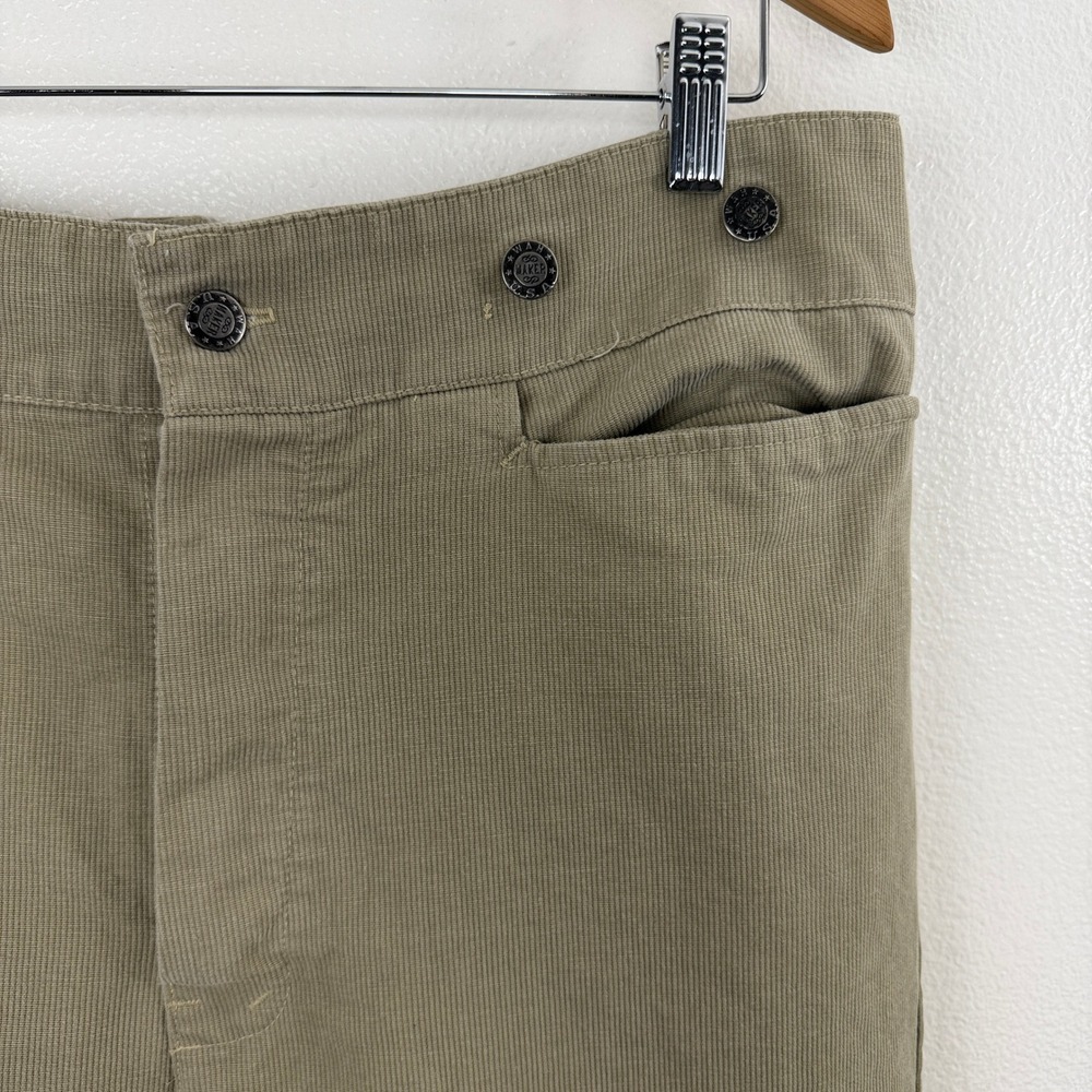 WAH Maker Pants Mens 36 Tan Corduroy Hi Rise Buckleback Suspender Button Western - Picture 5 of 9